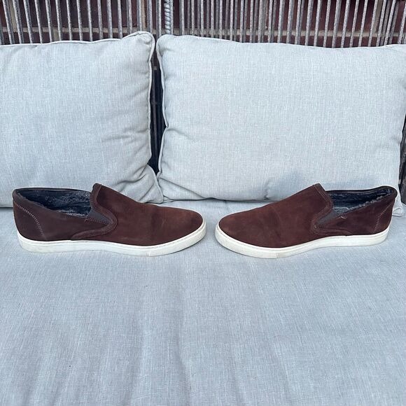 Allen Edmonds Courtside Slip On Shearling Loafer Mens 4830 Brown Suede Sz 9.5 - Picture 7 of 14